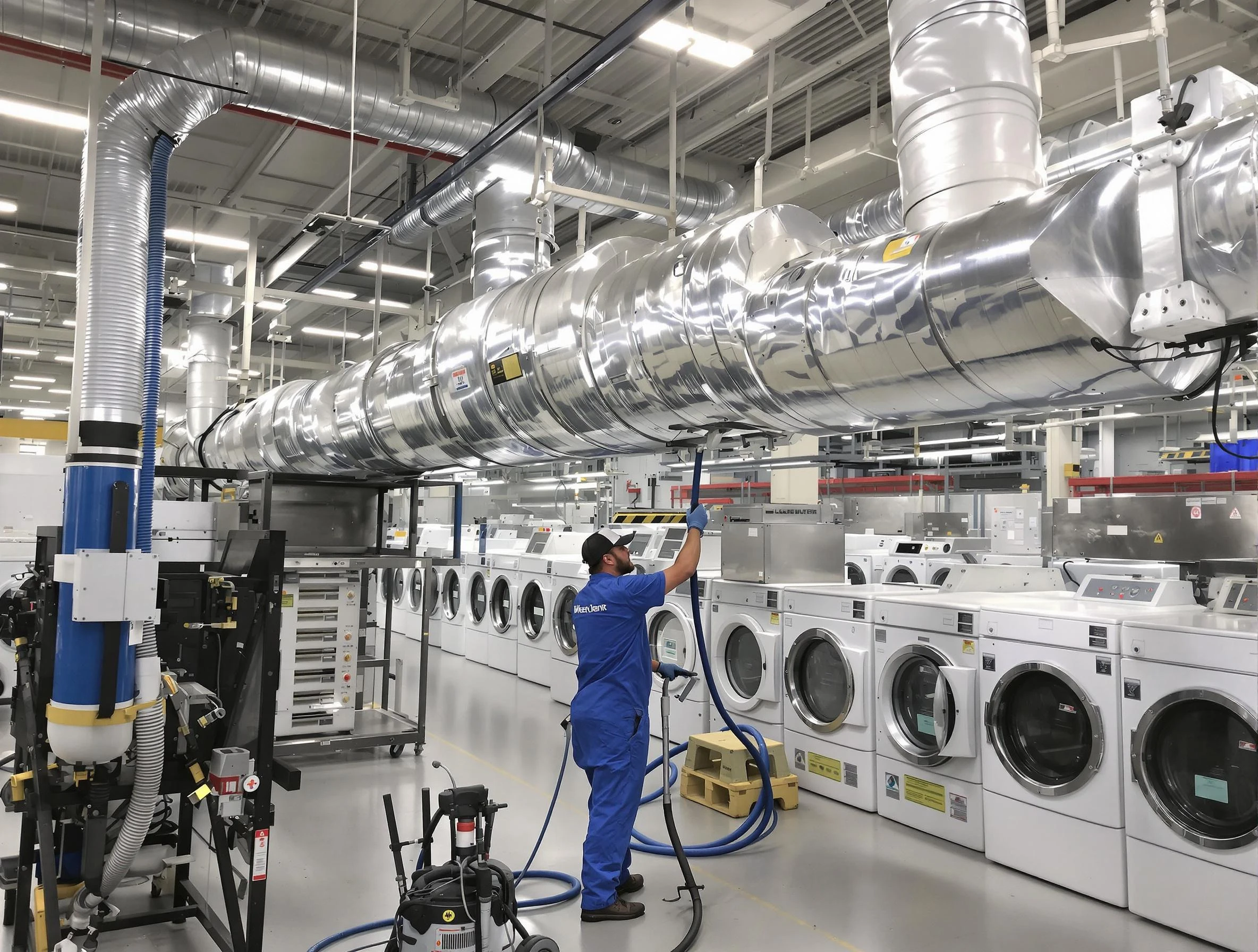 Garden Grove Dryer Vent Cleaning team performing heavy-duty industrial dryer vent cleaning in Garden Grove